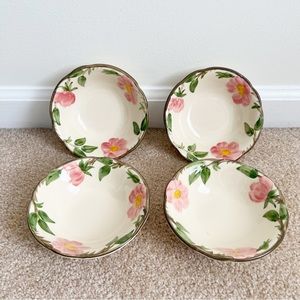 Set of 4 Franciscan Desert Rose Coupe Cereal Bowls
